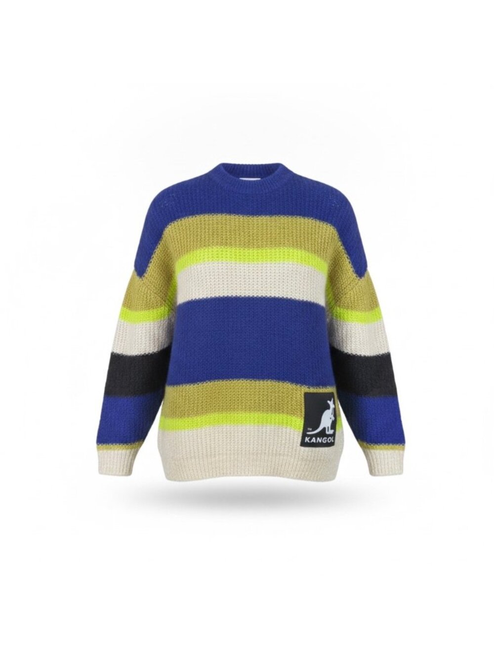 Kangol X H&M Womens Multicolor Striped Wool Blend Knit Sweater Pullover Size S